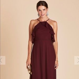 Birds Grey Cabernet Jules Dress